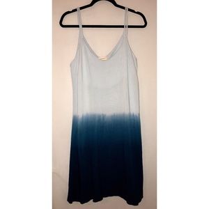 Crescent Blue Ombre Tank Dress Size Large NWOT